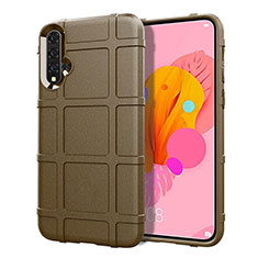 Custodia Silicone Ultra Sottile Morbida 360 Gradi Cover S01 per Huawei Nova 5 Marrone