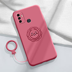 Custodia Silicone Ultra Sottile Morbida 360 Gradi Cover S01 per Oppo A53s Rosso Rosa