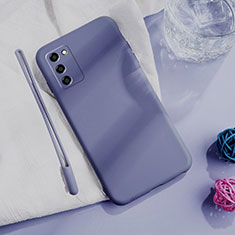 Custodia Silicone Ultra Sottile Morbida 360 Gradi Cover S01 per Oppo A55S 5G Grigio Lavanda