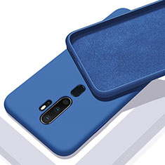 Custodia Silicone Ultra Sottile Morbida 360 Gradi Cover S01 per Oppo A9 (2020) Blu