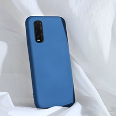 Custodia Silicone Ultra Sottile Morbida 360 Gradi Cover S01 per Oppo Find X2 Blu