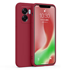 Custodia Silicone Ultra Sottile Morbida 360 Gradi Cover S01 per Oppo K10 5G India Rosso Rosa