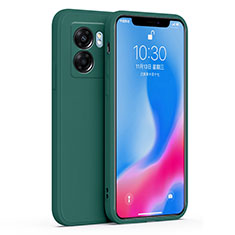 Custodia Silicone Ultra Sottile Morbida 360 Gradi Cover S01 per Oppo K10 5G India Verde Notte