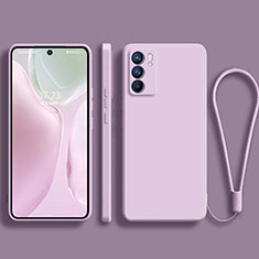 Custodia Silicone Ultra Sottile Morbida 360 Gradi Cover S01 per Oppo Reno6 Pro 5G India Lavanda