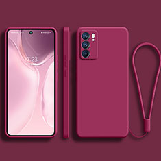 Custodia Silicone Ultra Sottile Morbida 360 Gradi Cover S01 per Oppo Reno6 Pro 5G India Rosa Caldo