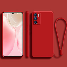 Custodia Silicone Ultra Sottile Morbida 360 Gradi Cover S01 per Oppo Reno6 Pro 5G India Rosso