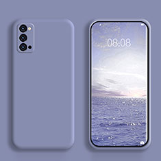 Custodia Silicone Ultra Sottile Morbida 360 Gradi Cover S01 per Oppo Reno6 Pro+ Plus 5G Grigio Lavanda