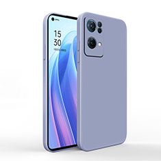 Custodia Silicone Ultra Sottile Morbida 360 Gradi Cover S01 per Oppo Reno7 Pro 5G Grigio Lavanda