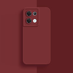 Custodia Silicone Ultra Sottile Morbida 360 Gradi Cover S01 per Oppo Reno9 5G Rosso