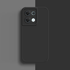 Custodia Silicone Ultra Sottile Morbida 360 Gradi Cover S01 per Oppo Reno9 Pro 5G Nero