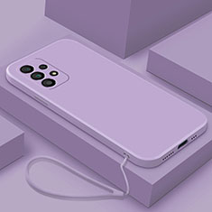 Custodia Silicone Ultra Sottile Morbida 360 Gradi Cover S01 per Samsung Galaxy A23 4G Lavanda