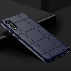 Custodia Silicone Ultra Sottile Morbida 360 Gradi Cover S01 per Samsung Galaxy A70S Blu