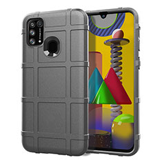 Custodia Silicone Ultra Sottile Morbida 360 Gradi Cover S01 per Samsung Galaxy M31 Prime Edition Argento