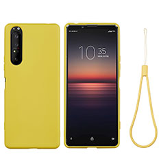 Custodia Silicone Ultra Sottile Morbida 360 Gradi Cover S01 per Sony Xperia 1 III Giallo