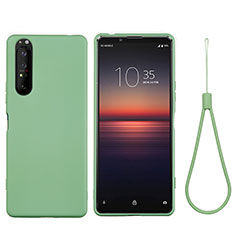 Custodia Silicone Ultra Sottile Morbida 360 Gradi Cover S01 per Sony Xperia 1 III Verde