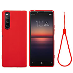 Custodia Silicone Ultra Sottile Morbida 360 Gradi Cover S01 per Sony Xperia 10 IV SO-52C Rosso