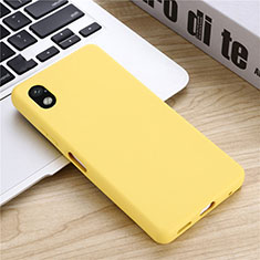 Custodia Silicone Ultra Sottile Morbida 360 Gradi Cover S01 per Sony Xperia Ace III Giallo