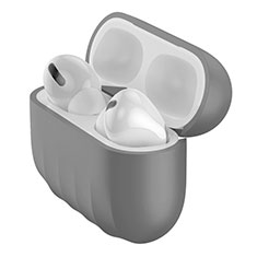 Custodia Silicone Ultra Sottile Morbida 360 Gradi Cover S02 per Apple AirPods Pro Grigio