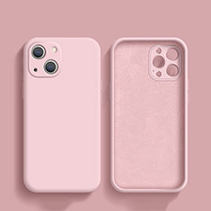 Custodia Silicone Ultra Sottile Morbida 360 Gradi Cover S02 per Apple iPhone 13 Mini Rosa