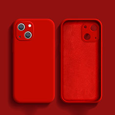 Custodia Silicone Ultra Sottile Morbida 360 Gradi Cover S02 per Apple iPhone 13 Mini Rosso