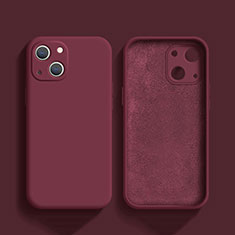 Custodia Silicone Ultra Sottile Morbida 360 Gradi Cover S02 per Apple iPhone 13 Rosso Rosa