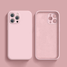 Custodia Silicone Ultra Sottile Morbida 360 Gradi Cover S02 per Apple iPhone 16 Pro Rosa