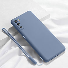 Custodia Silicone Ultra Sottile Morbida 360 Gradi Cover S02 per Huawei Mate 40 Lite 5G Grigio Lavanda