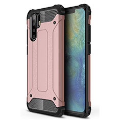 Custodia Silicone Ultra Sottile Morbida 360 Gradi Cover S02 per Huawei P30 Pro New Edition Oro Rosa