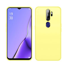 Custodia Silicone Ultra Sottile Morbida 360 Gradi Cover S02 per Oppo A11 Giallo