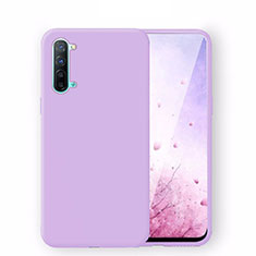 Custodia Silicone Ultra Sottile Morbida 360 Gradi Cover S02 per Oppo Find X2 Lite Viola