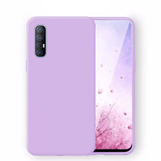 Custodia Silicone Ultra Sottile Morbida 360 Gradi Cover S02 per Oppo Reno3 Pro Viola