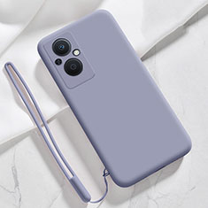 Custodia Silicone Ultra Sottile Morbida 360 Gradi Cover S02 per Oppo Reno7 Lite 5G Grigio Lavanda