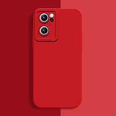 Custodia Silicone Ultra Sottile Morbida 360 Gradi Cover S02 per Oppo Reno7 SE 5G Rosso