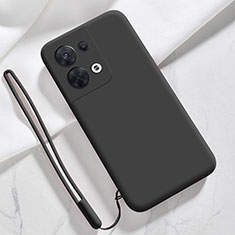 Custodia Silicone Ultra Sottile Morbida 360 Gradi Cover S02 per Oppo Reno9 Pro+ Plus 5G Nero