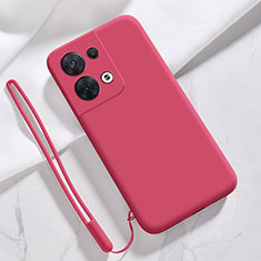 Custodia Silicone Ultra Sottile Morbida 360 Gradi Cover S02 per Oppo Reno9 Pro+ Plus 5G Rosso