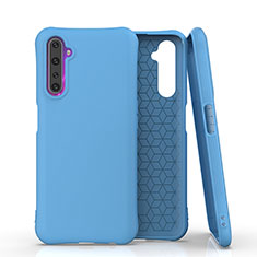 Custodia Silicone Ultra Sottile Morbida 360 Gradi Cover S02 per Realme 6 Pro Cielo Blu