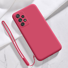 Custodia Silicone Ultra Sottile Morbida 360 Gradi Cover S02 per Samsung Galaxy A52 4G Rosa Caldo