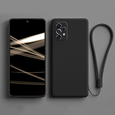 Custodia Silicone Ultra Sottile Morbida 360 Gradi Cover S02 per Samsung Galaxy A72 4G Nero