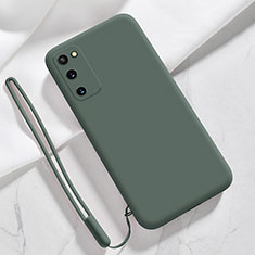 Custodia Silicone Ultra Sottile Morbida 360 Gradi Cover S02 per Samsung Galaxy S20 Lite 5G Verde Notte