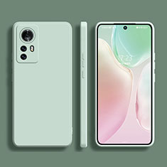 Custodia Silicone Ultra Sottile Morbida 360 Gradi Cover S02 per Xiaomi Mi 12 Pro 5G Verde Pastello