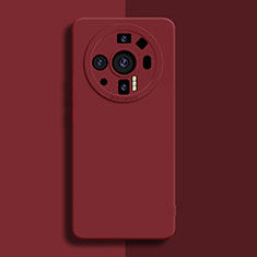 Custodia Silicone Ultra Sottile Morbida 360 Gradi Cover S02 per Xiaomi Mi 12S Ultra 5G Rosso Rosa