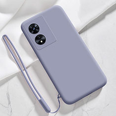 Custodia Silicone Ultra Sottile Morbida 360 Gradi Cover S03 per Oppo A1 Pro 5G Grigio Lavanda