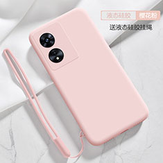 Custodia Silicone Ultra Sottile Morbida 360 Gradi Cover S03 per Oppo A1 Pro 5G Rosa