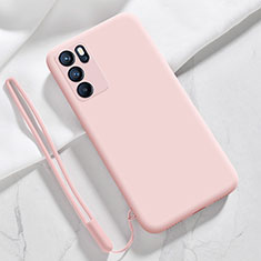 Custodia Silicone Ultra Sottile Morbida 360 Gradi Cover S03 per Oppo Reno6 Pro 5G India Rosa