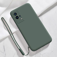 Custodia Silicone Ultra Sottile Morbida 360 Gradi Cover S03 per Vivo iQOO 8 Pro 5G Verde Notte