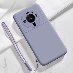 Custodia Silicone Ultra Sottile Morbida 360 Gradi Cover S03 per Xiaomi Mi 12S Ultra 5G Grigio Lavanda