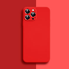 Custodia Silicone Ultra Sottile Morbida 360 Gradi Cover S04 per Apple iPhone 14 Pro Rosso