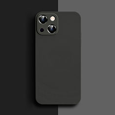 Custodia Silicone Ultra Sottile Morbida 360 Gradi Cover S04 per Apple iPhone 15 Plus Nero