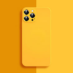 Custodia Silicone Ultra Sottile Morbida 360 Gradi Cover S04 per Apple iPhone 16 Pro Max Giallo