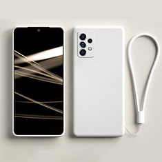 Custodia Silicone Ultra Sottile Morbida 360 Gradi Cover S04 per Samsung Galaxy A32 4G Bianco